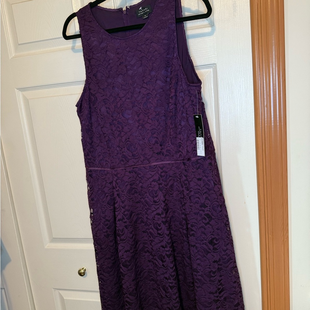 NWT - Tahari ASL Plum Dress - 16